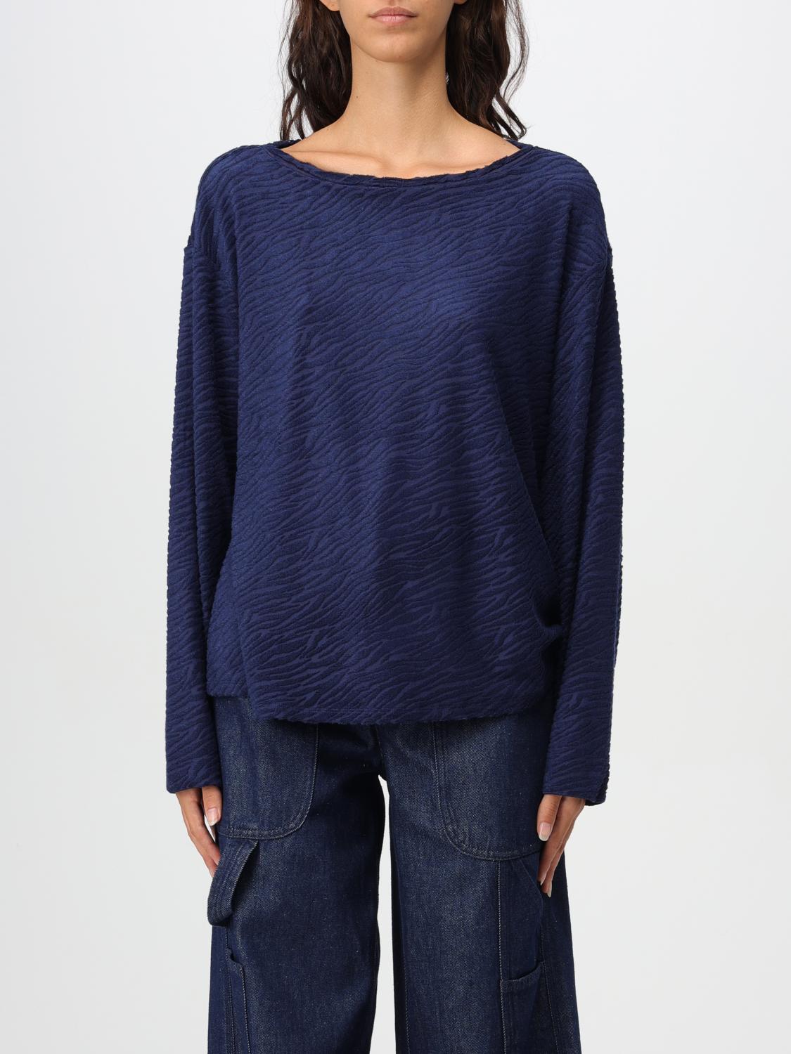 Shop Emporio Armani Sweater  Woman Color Blue In Blau