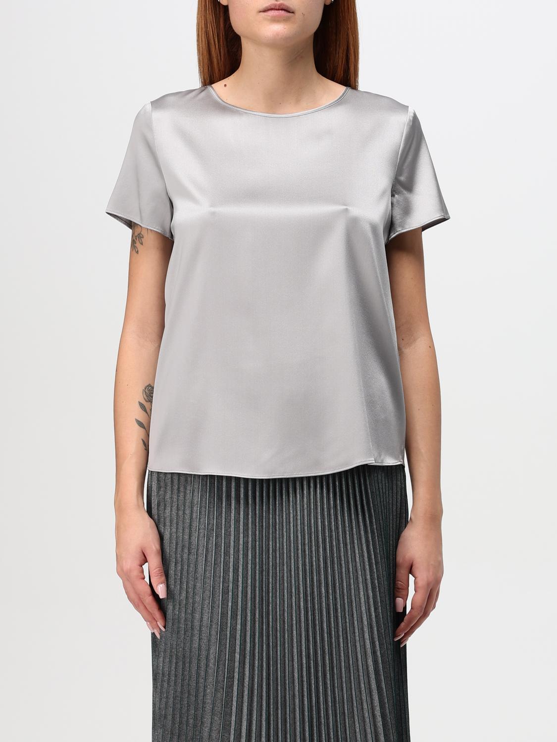 Shop Emporio Armani Top  Woman Color Grey In Grau