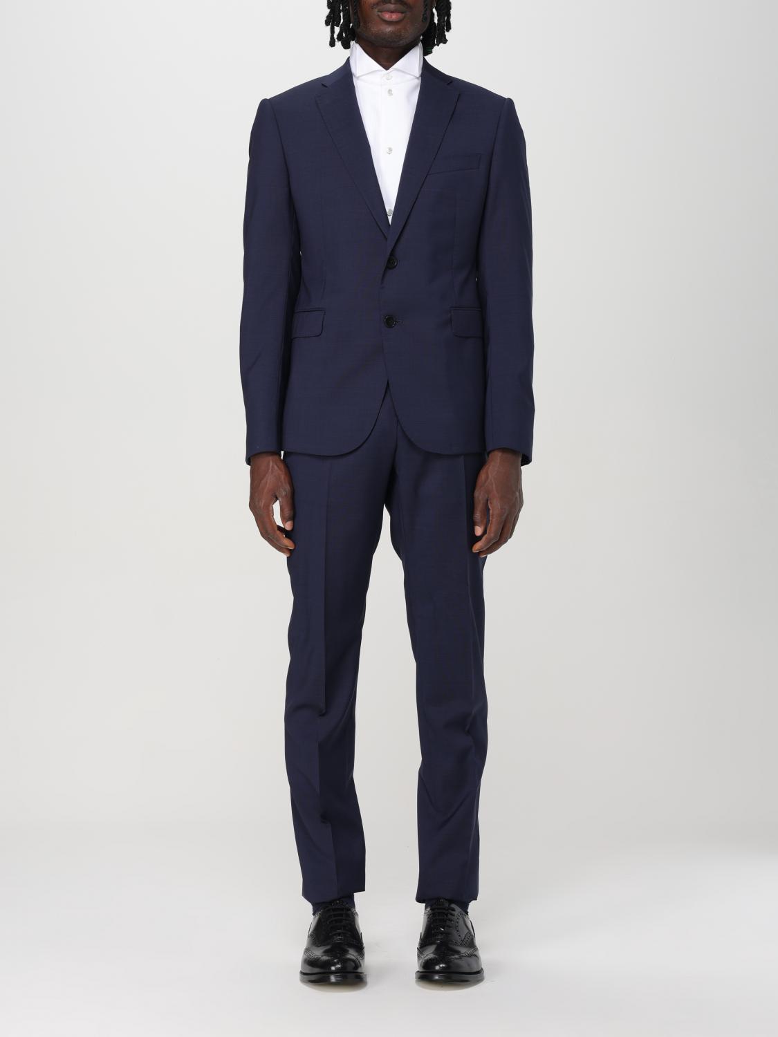 Emporio Armani Suit  Men Color Blue In Blau