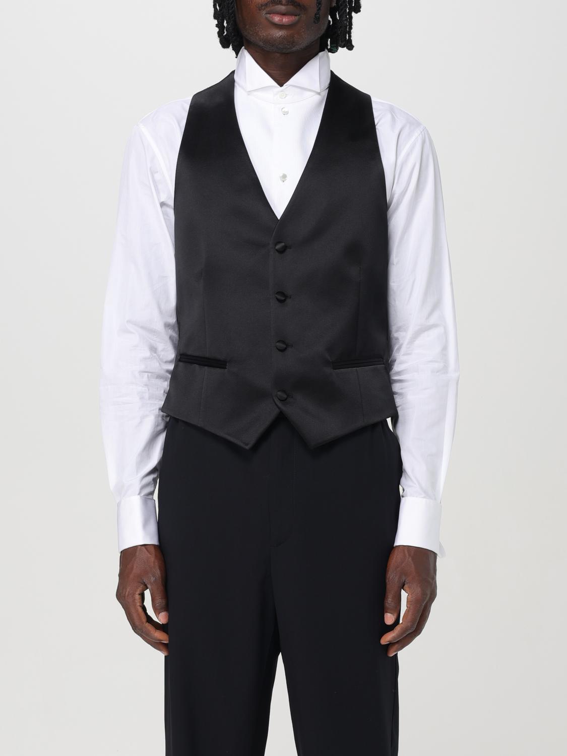 Shop Emporio Armani Suit Vest  Men Color Black In Schwarz