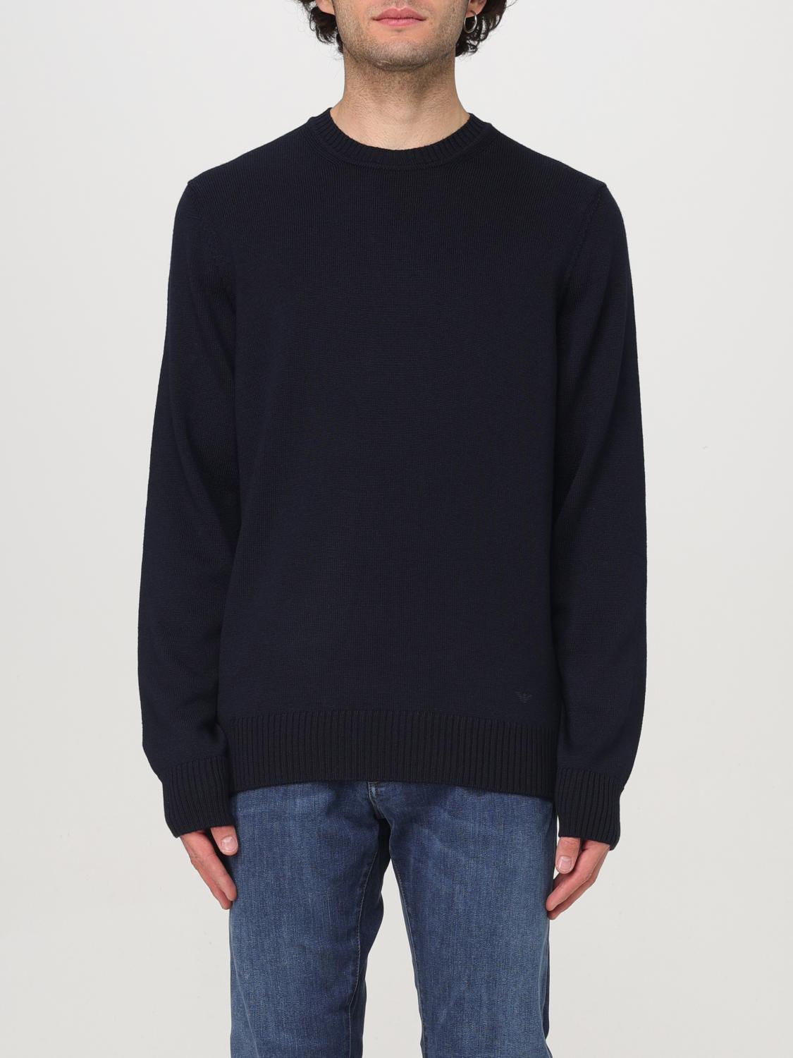 Emporio Armani Sweater  Men Color Black In Blau