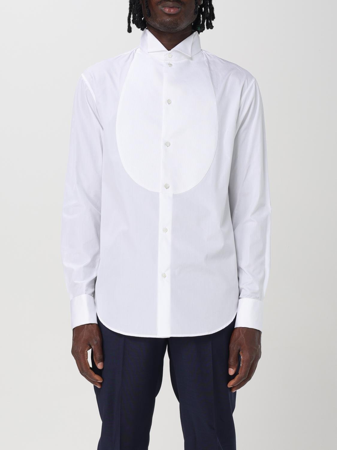 Shop Emporio Armani Shirt  Men Color White In Weiss