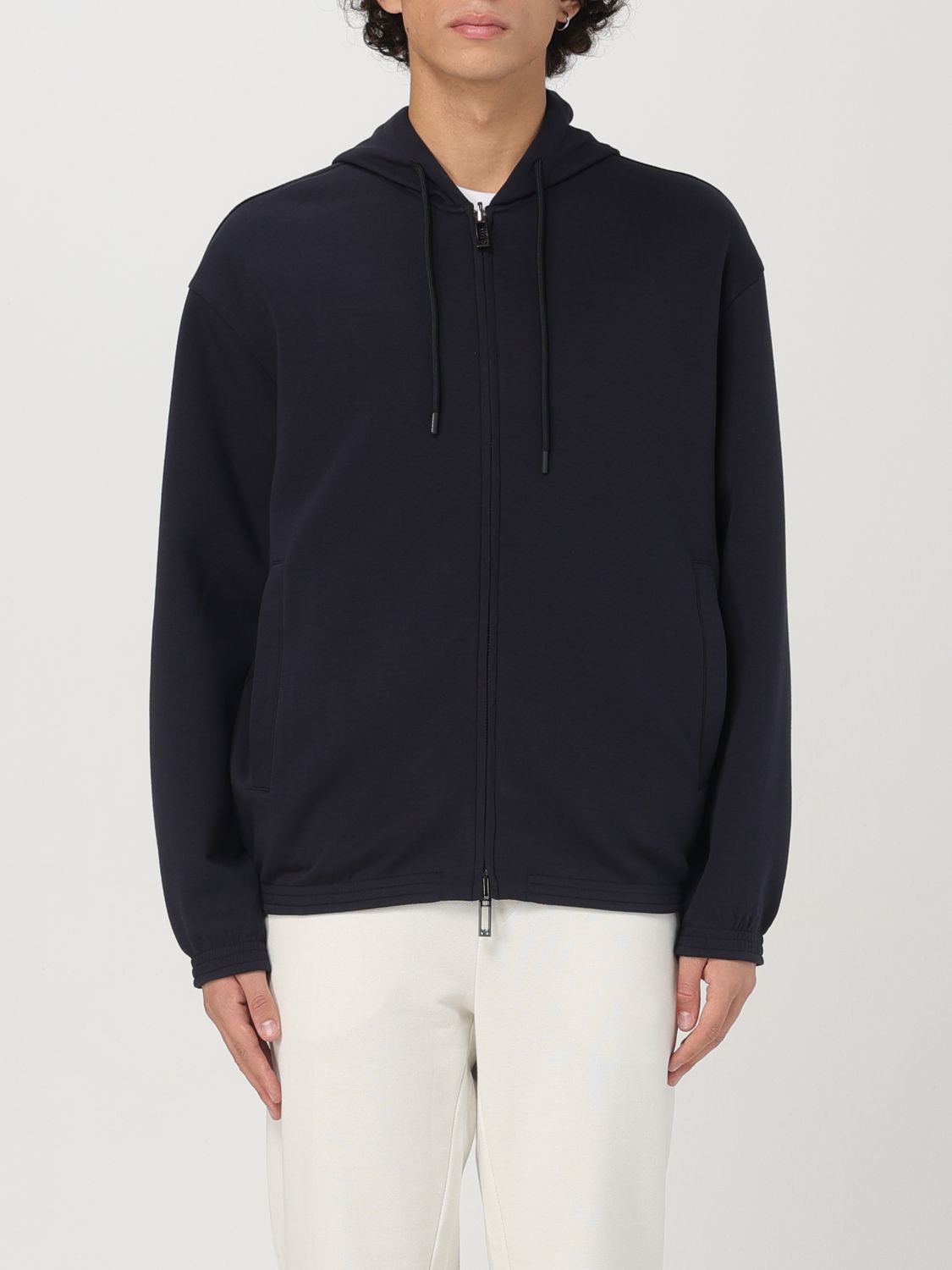 Shop Emporio Armani Sweatshirt  Men Color Blue In Blau