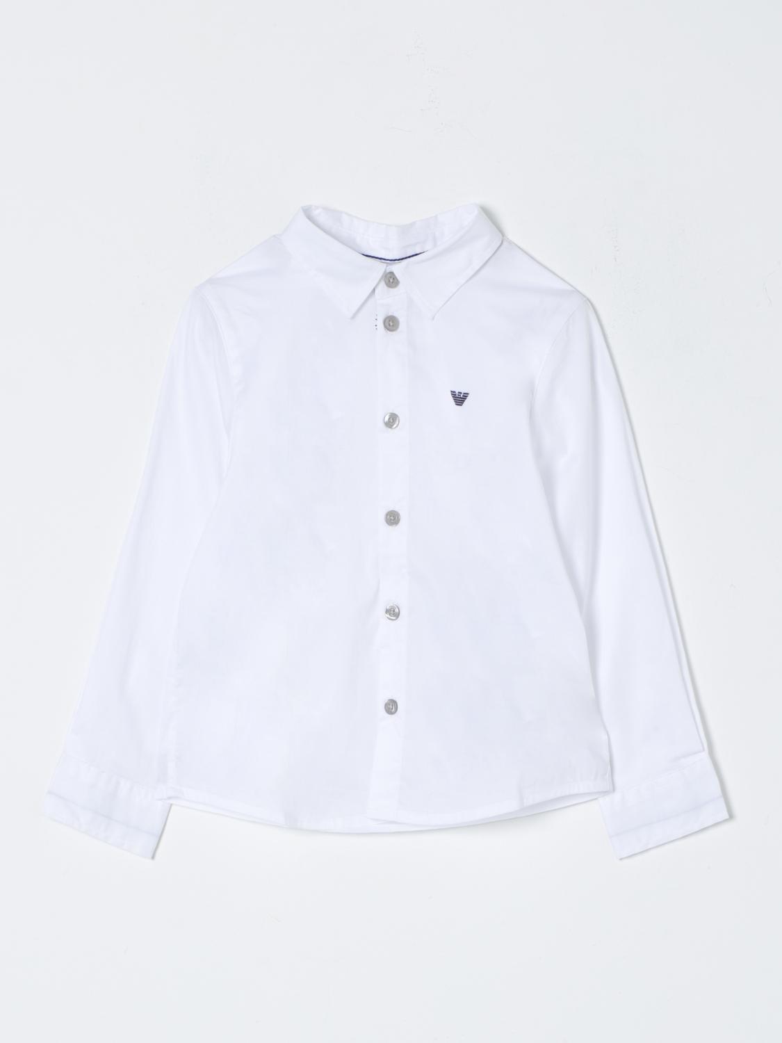 Shop Emporio Armani Shirt  Kids Color White In 白色