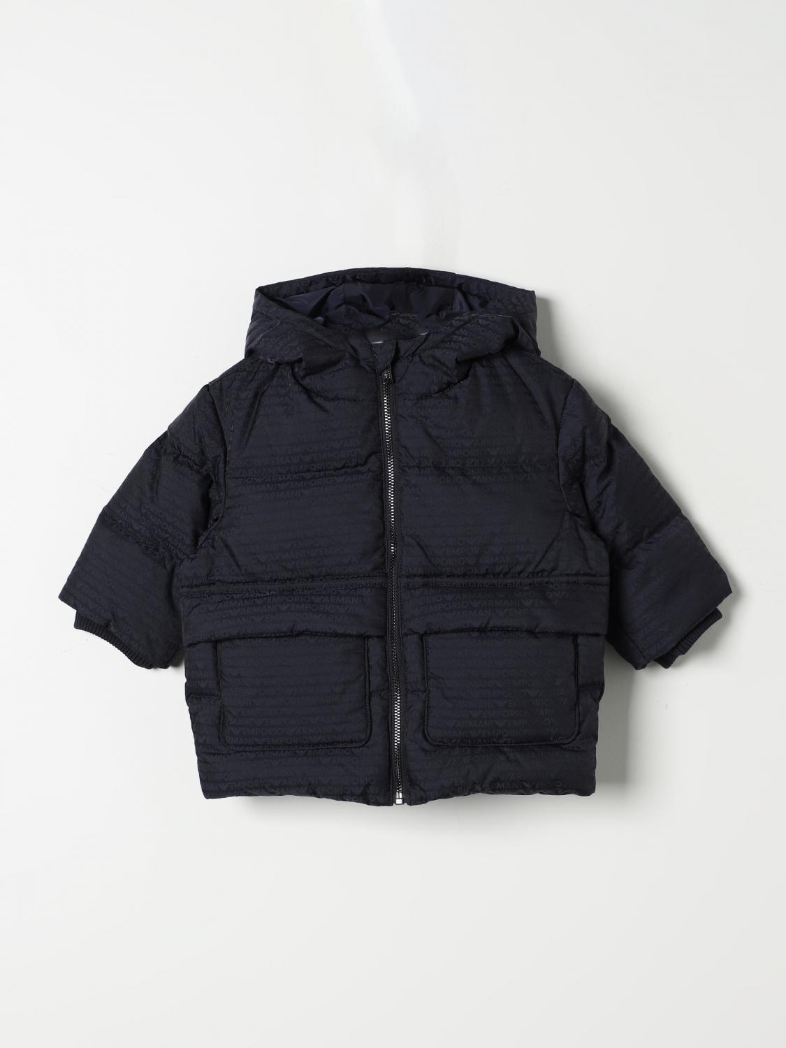 Shop Emporio Armani Jacket  Kids Color Blue