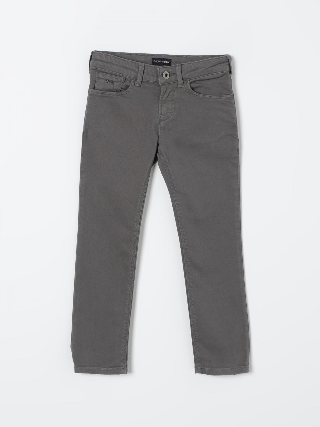 Shop Emporio Armani Pants  Kids Color Grey In 灰色