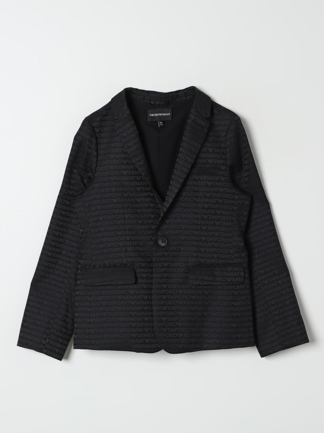 Shop Emporio Armani Blazer  Kids Color Blue