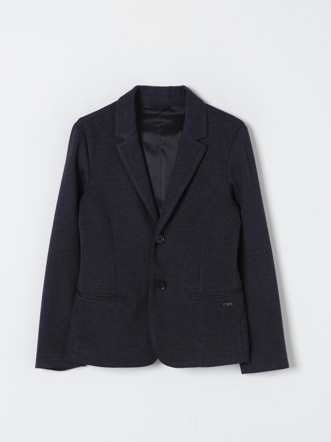 Shop Emporio Armani Blazer  Kids Color Blue