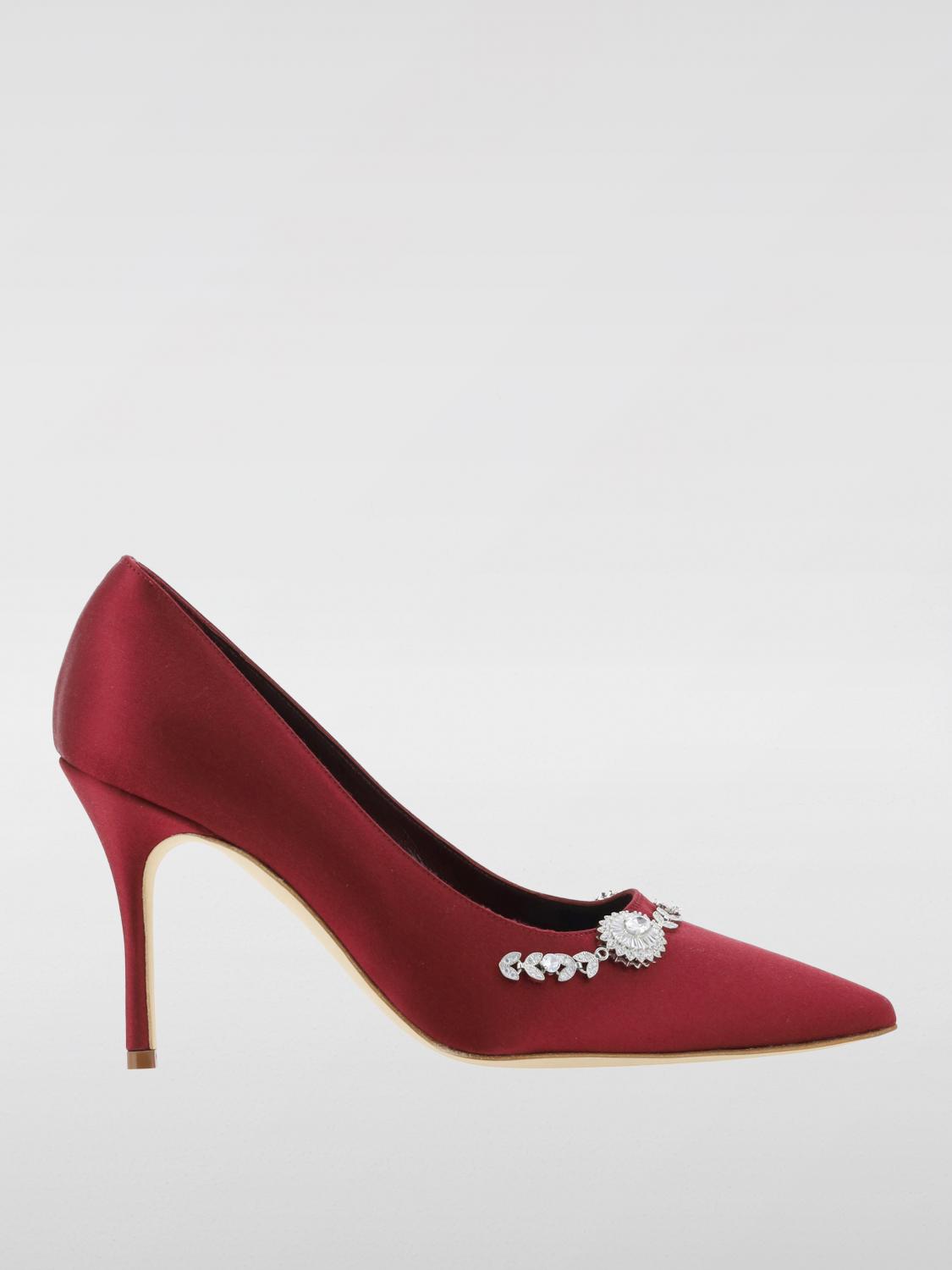 Shop Manolo Blahnik Pumps  Woman Color Red In Rot