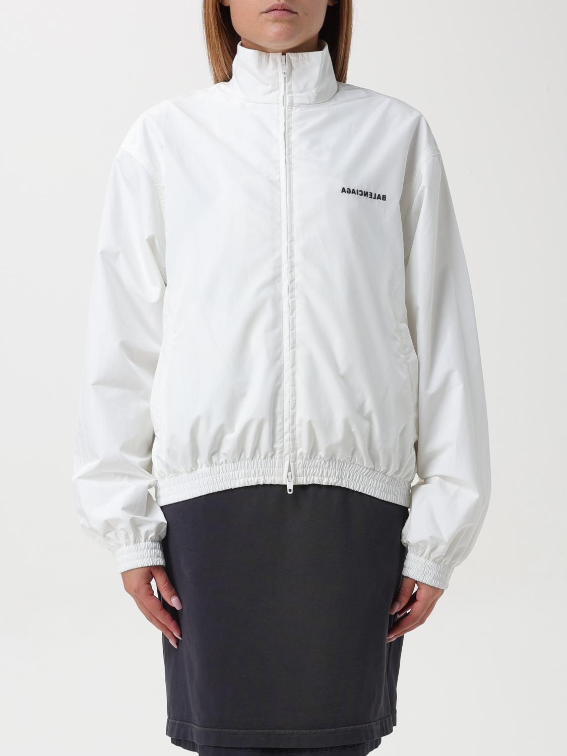 Shop Balenciaga Jacket  Woman Color White In Weiss