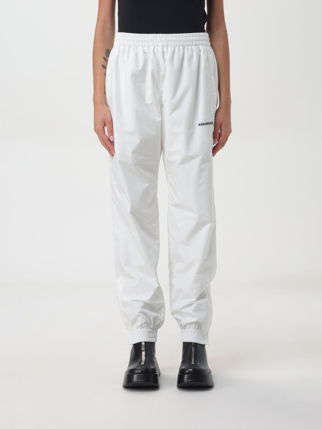 Balenciaga Regular Fit Tracksuit Style Pants In Weiss