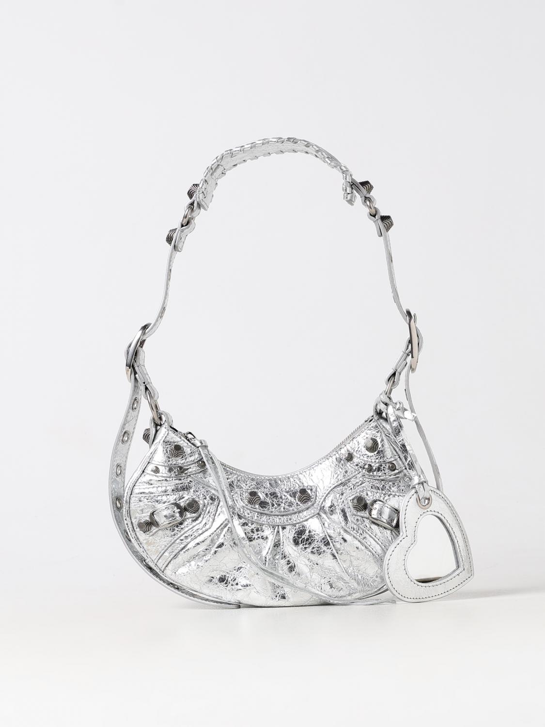 Balenciaga Le Cagole Xs Shoulder Bag Women In Silver