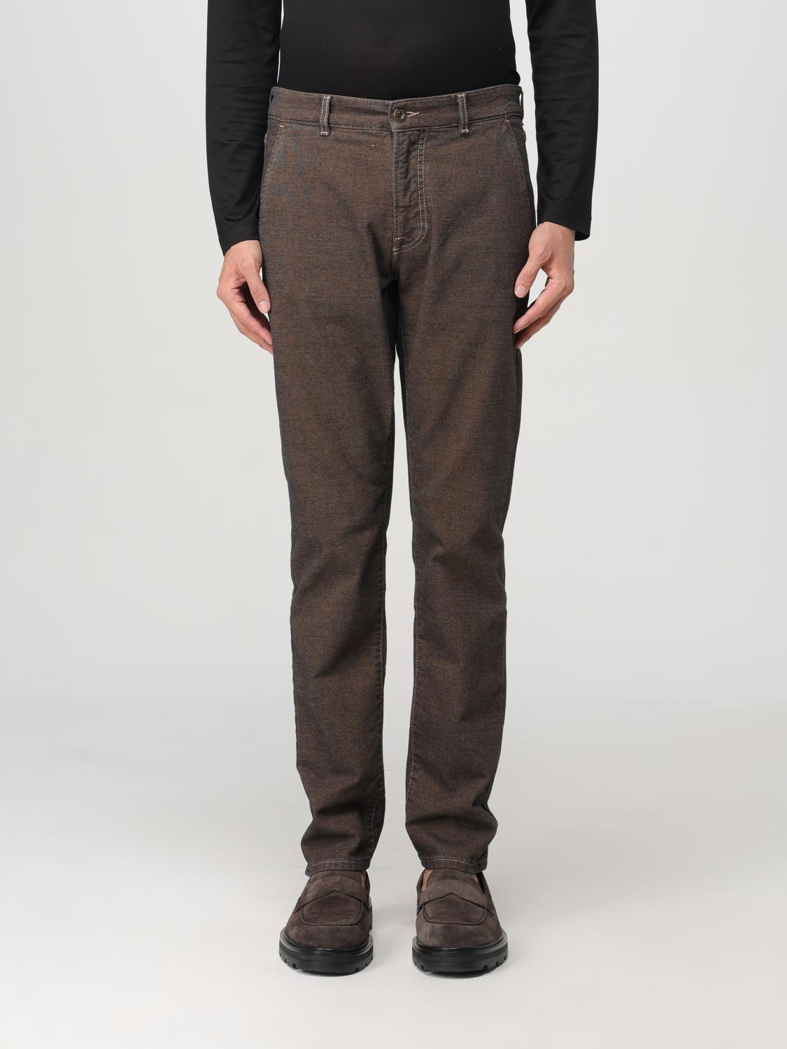 Shop Siviglia Pants  Men Color Brown In Braun