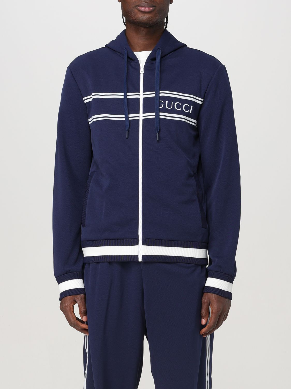 Shop Gucci Sweatshirt  Men Color Blue In Blau