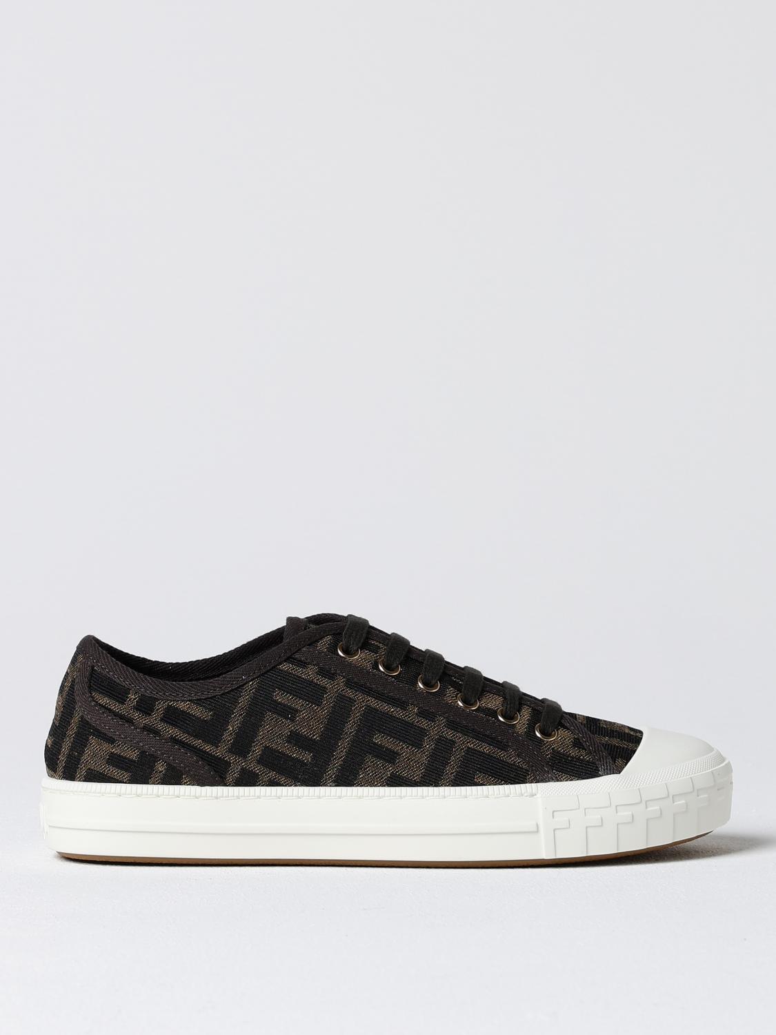 Shop Fendi Sneakers  Woman Color Tobacco In Tabak