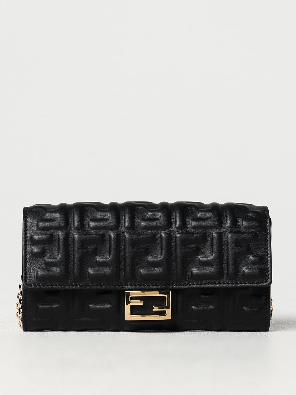 Wallet FENDI Woman color Black