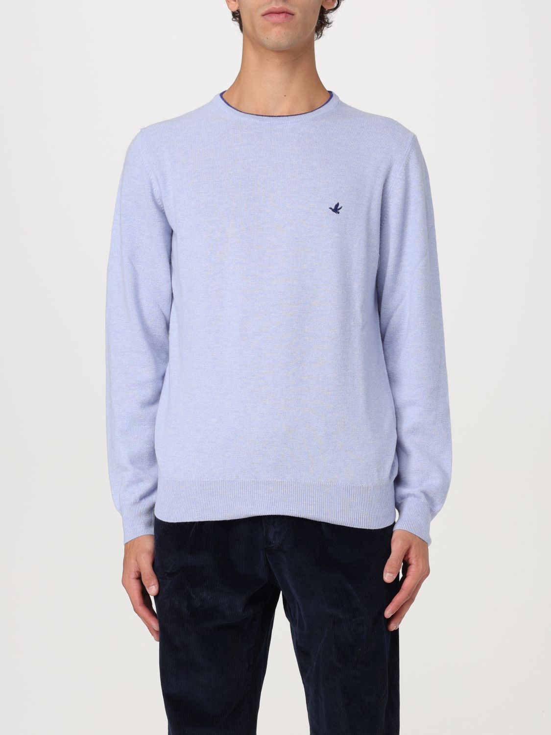 Brooksfield Sweater  Men Color Sky Blue In Hellblau