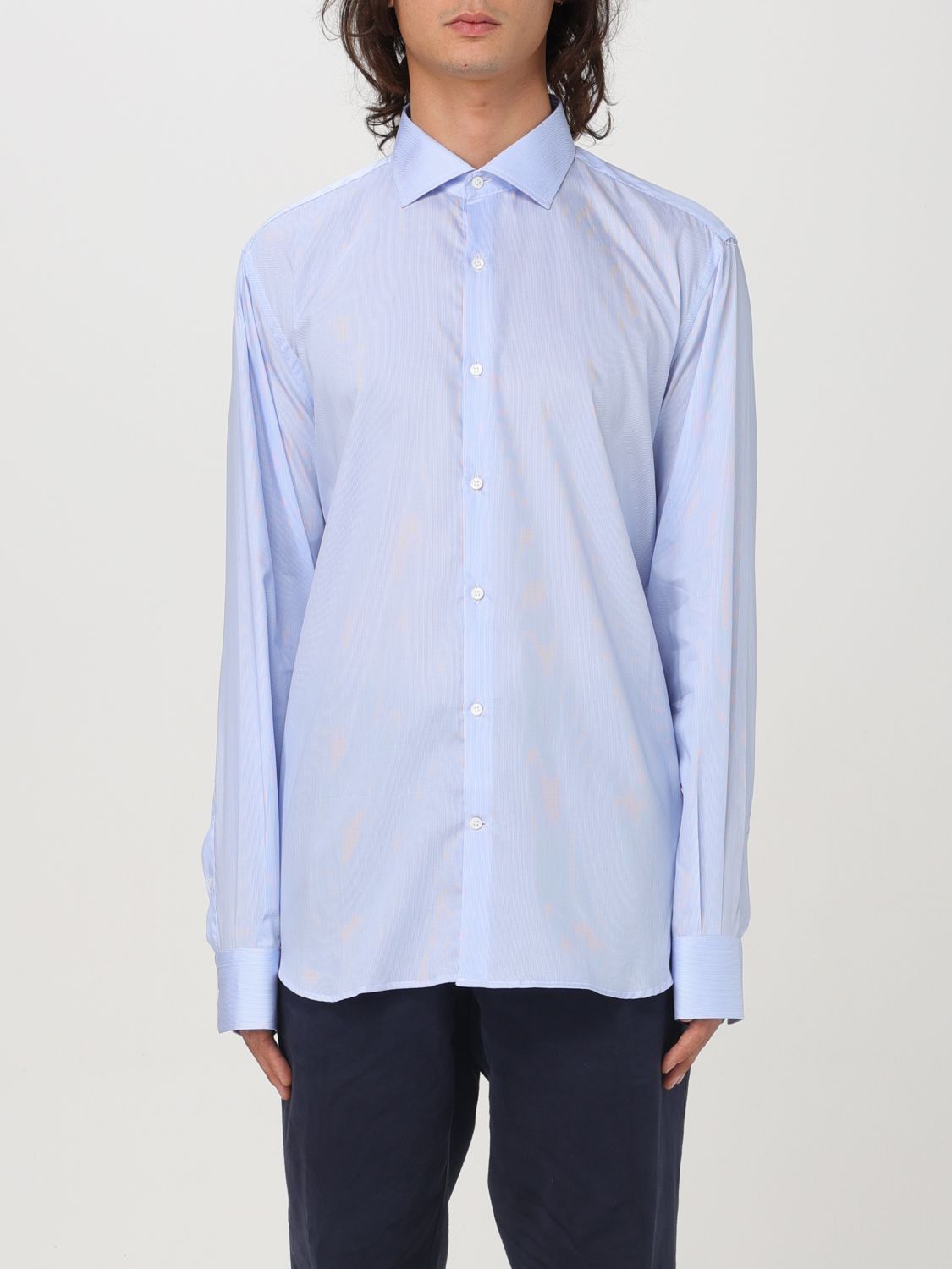 Brooksfield Shirt  Men Color Sky Blue In Hellblau