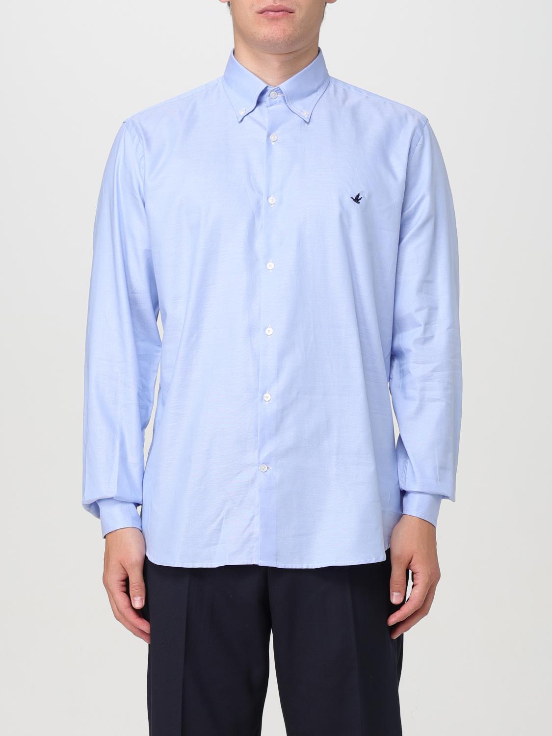 Shop Brooksfield Shirt  Men Color Sky Blue In Hellblau