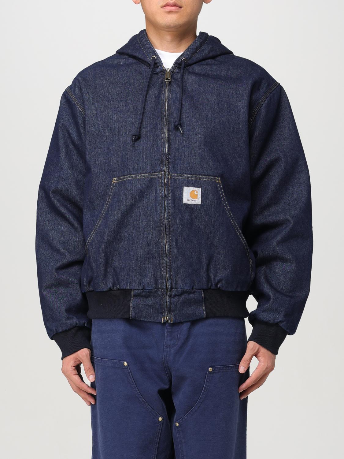 Shop Carhartt Jacket  Wip Men Color Denim