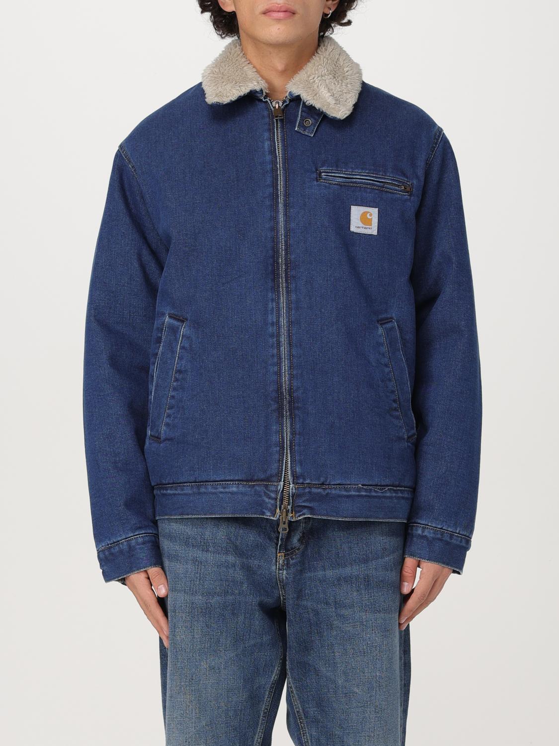 Shop Carhartt Jacket  Wip Men Color Denim