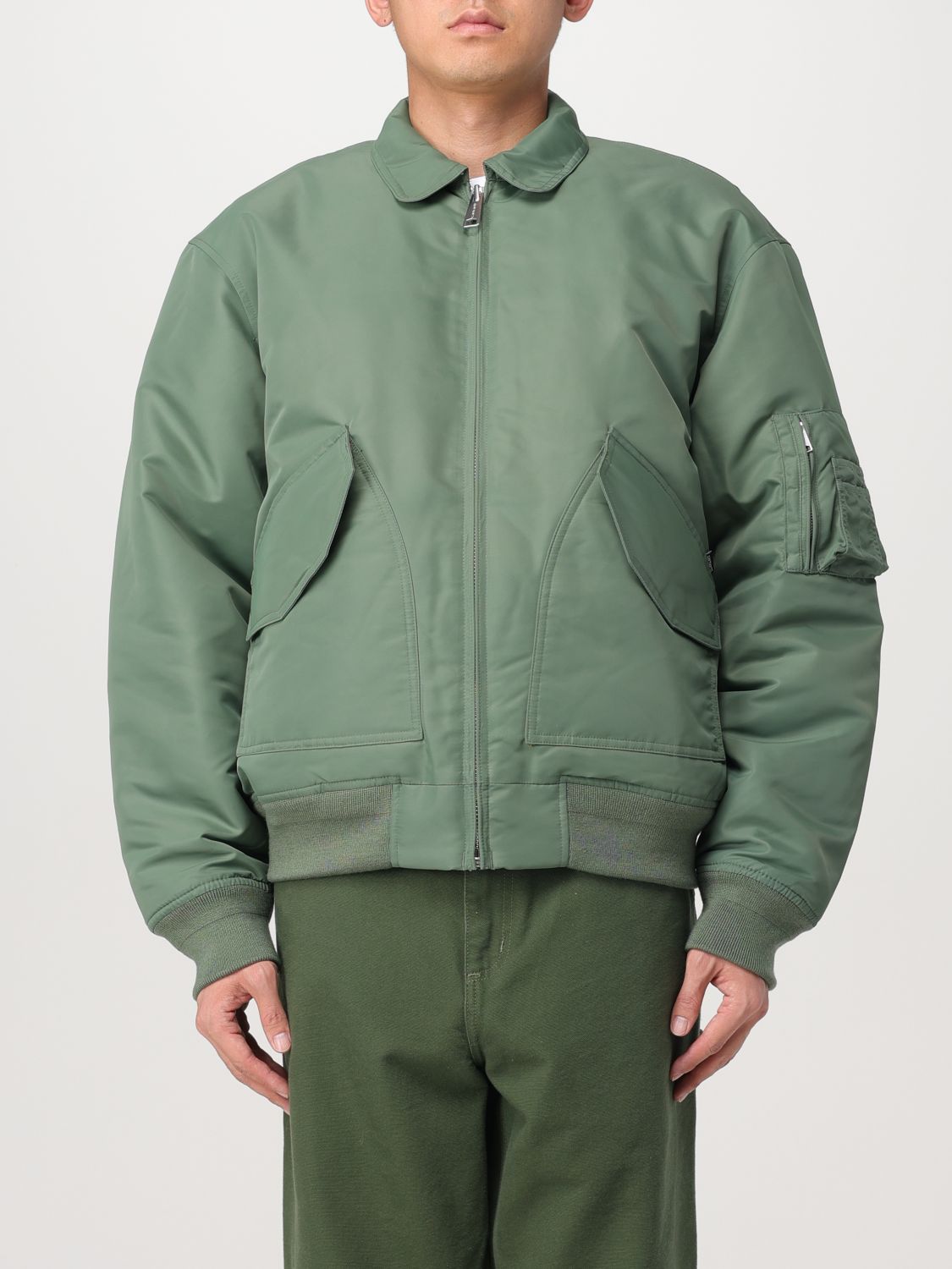 Shop Carhartt Jacket  Wip Men Color Green In Grün