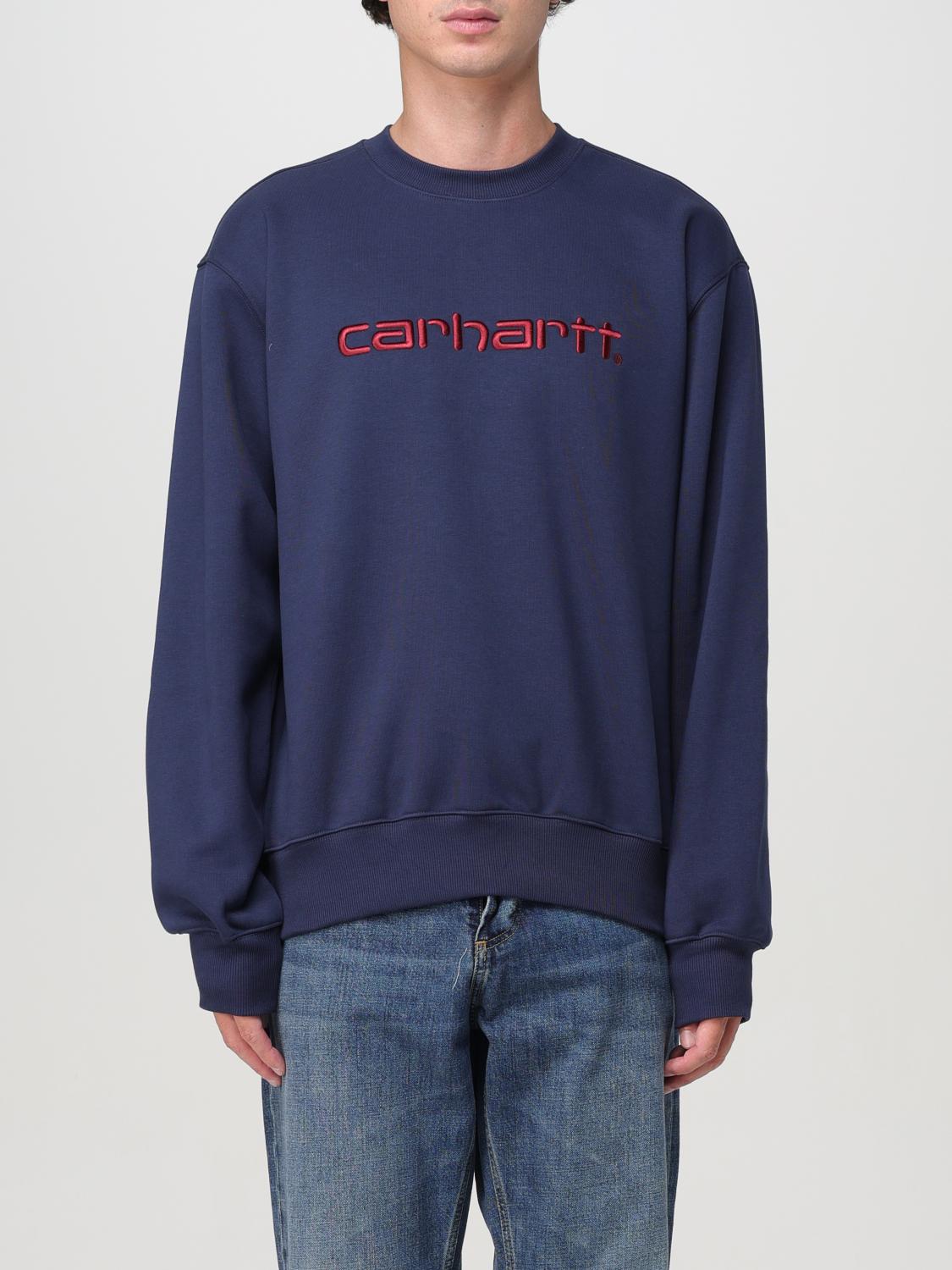 Shop Carhartt Sweatshirt  Wip Men Color Blue