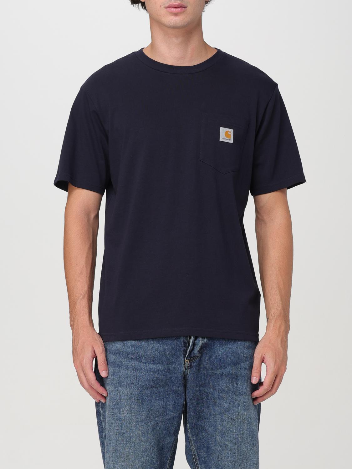 Shop Carhartt T-shirt  Wip Men Color Navy