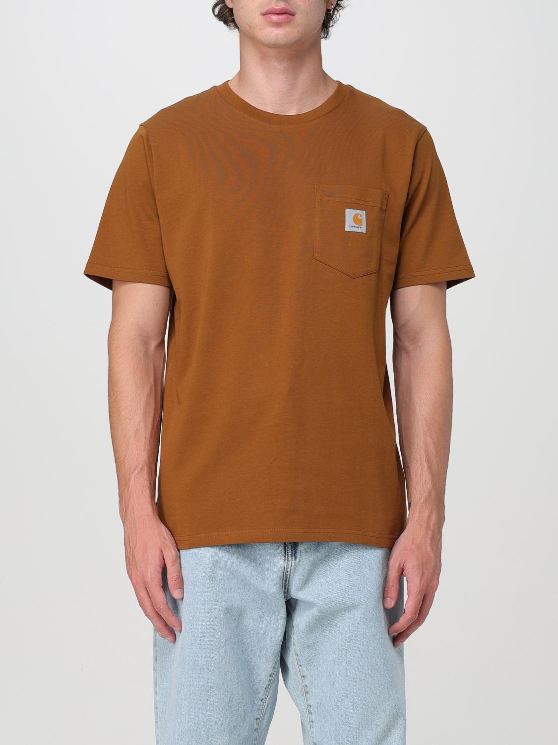 Shop Carhartt T-shirt  Wip Men Color Tobacco In Tabak