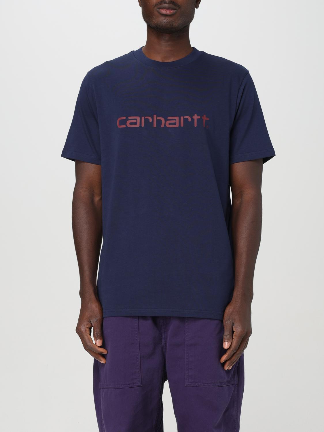 Shop Carhartt T-shirt  Wip Men Color Navy