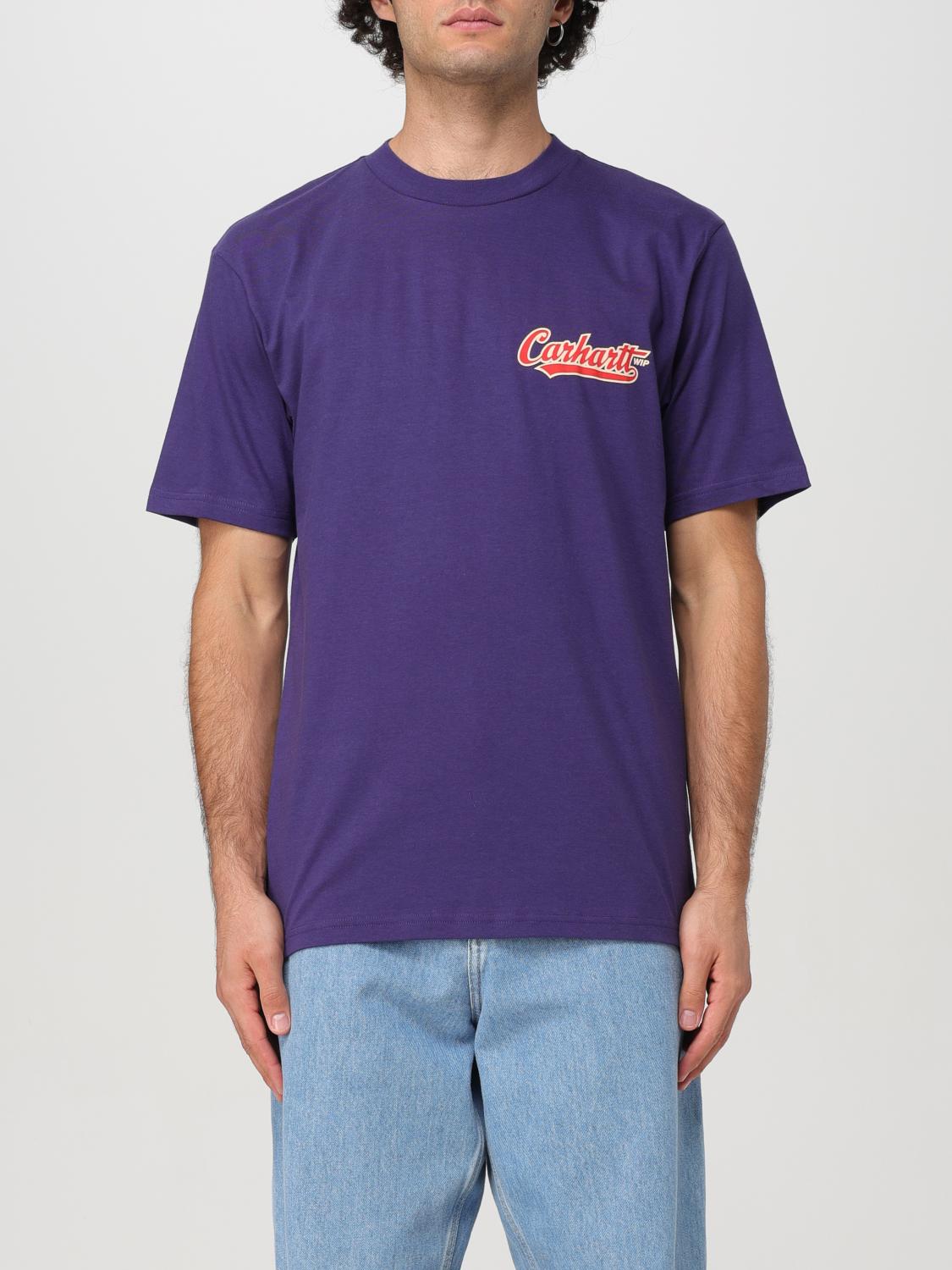 Shop Carhartt T-shirt  Wip Men Color Violet