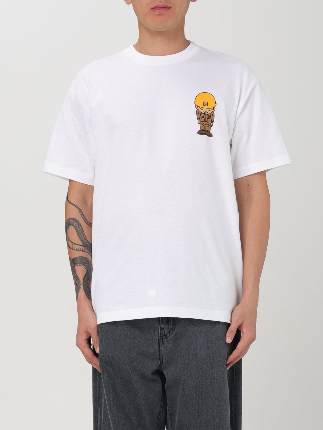 Shop Carhartt T-shirt  Wip Men Color White In Weiss