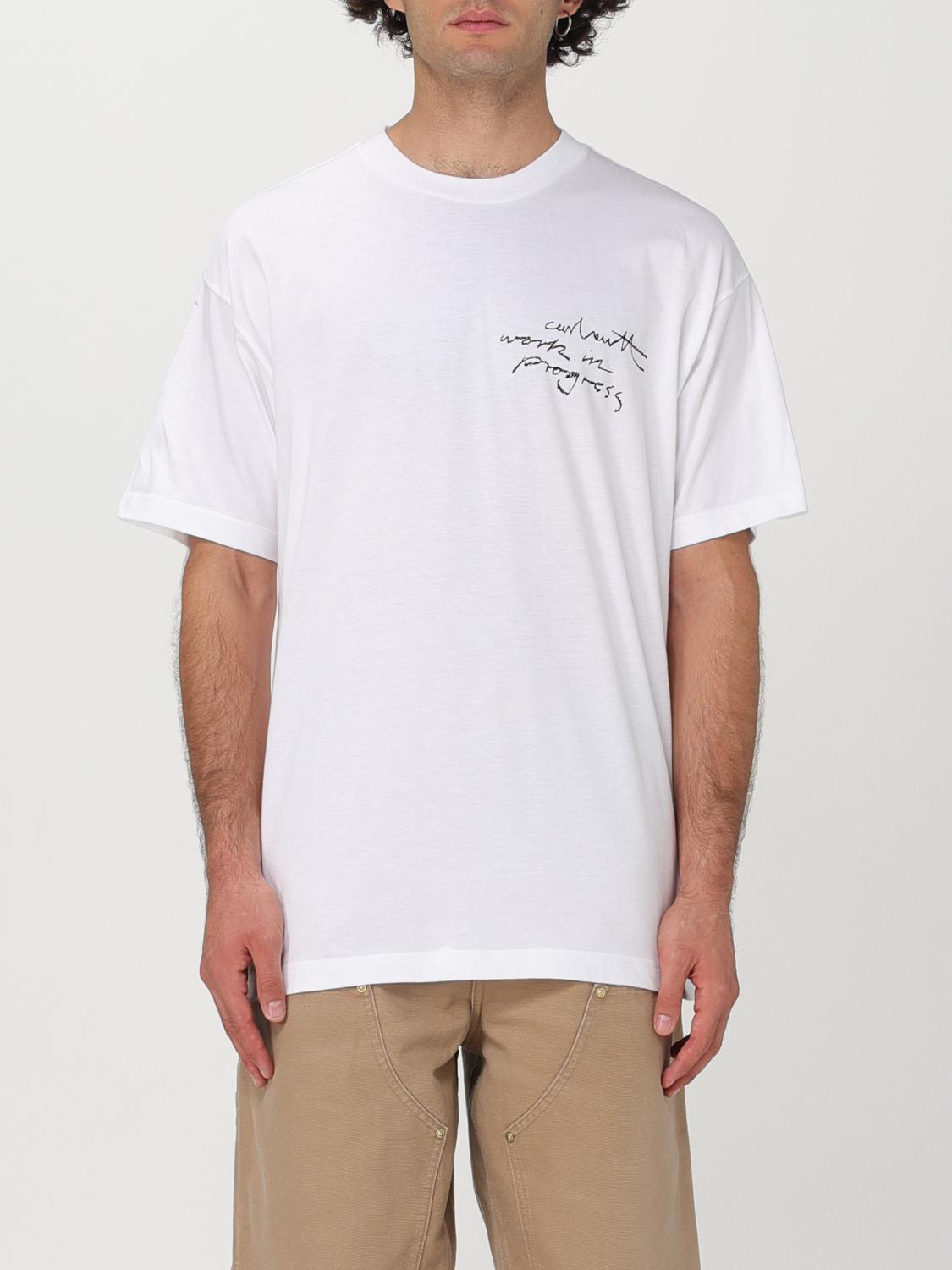 Shop Carhartt T-shirt  Wip Men Color White In Weiss