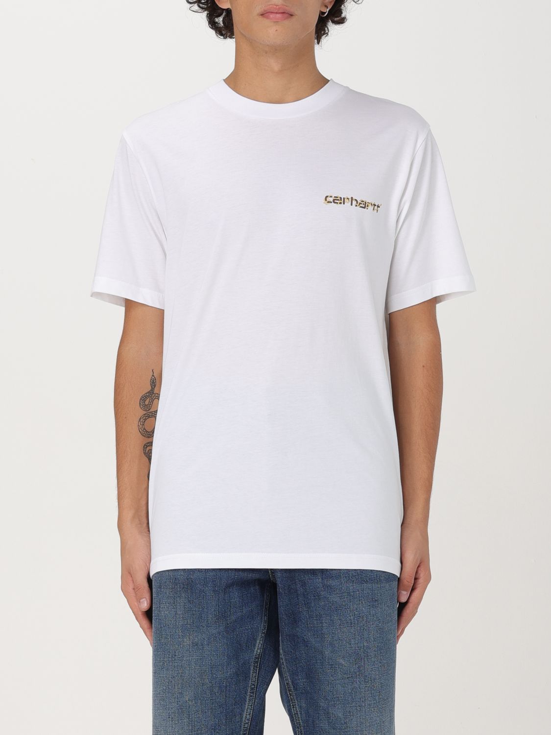 Shop Carhartt T-shirt  Wip Men Color White In Weiss