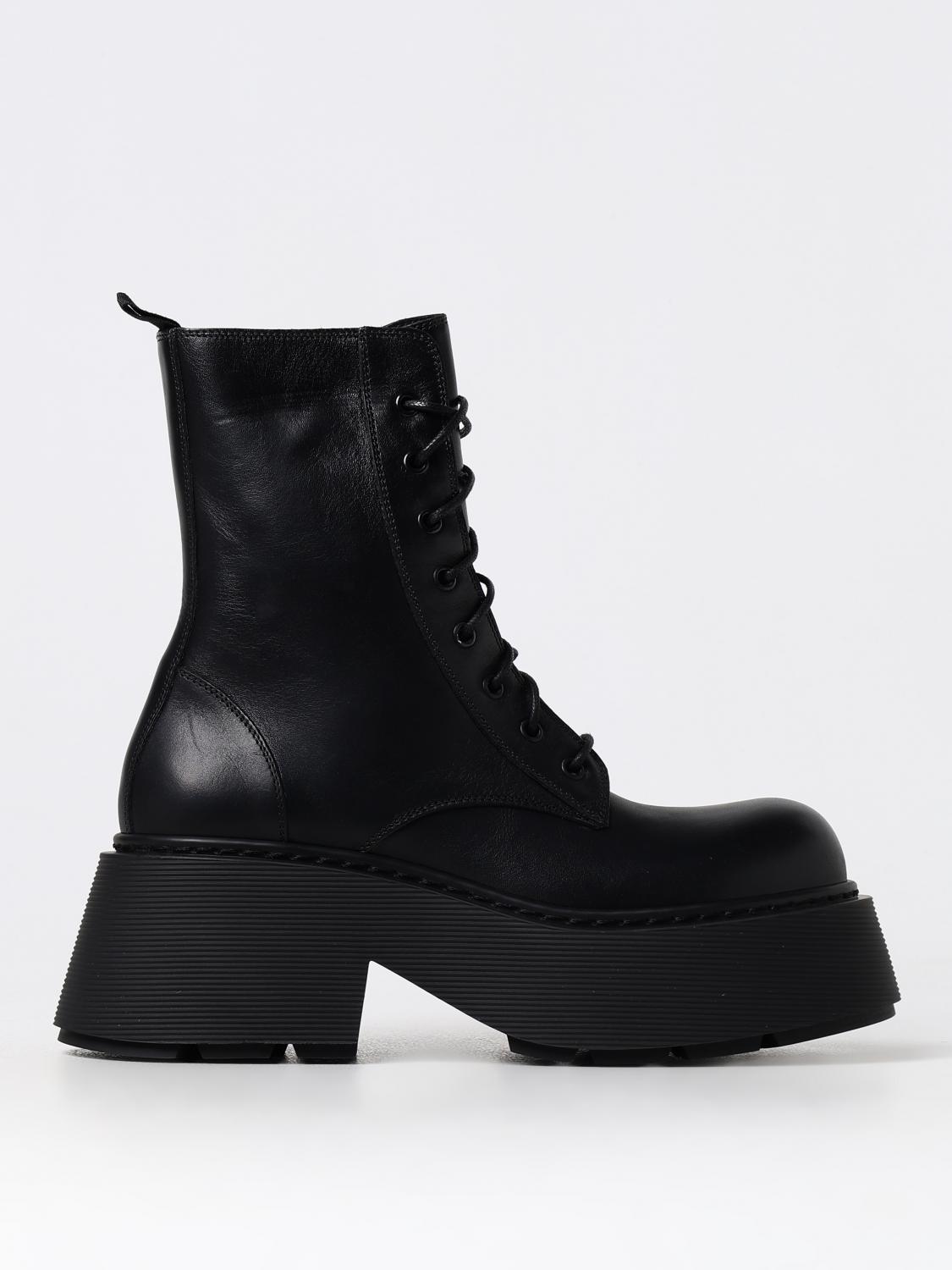 Shop Vic Matie Flat Ankle Boots Vic Matié Woman Color Black