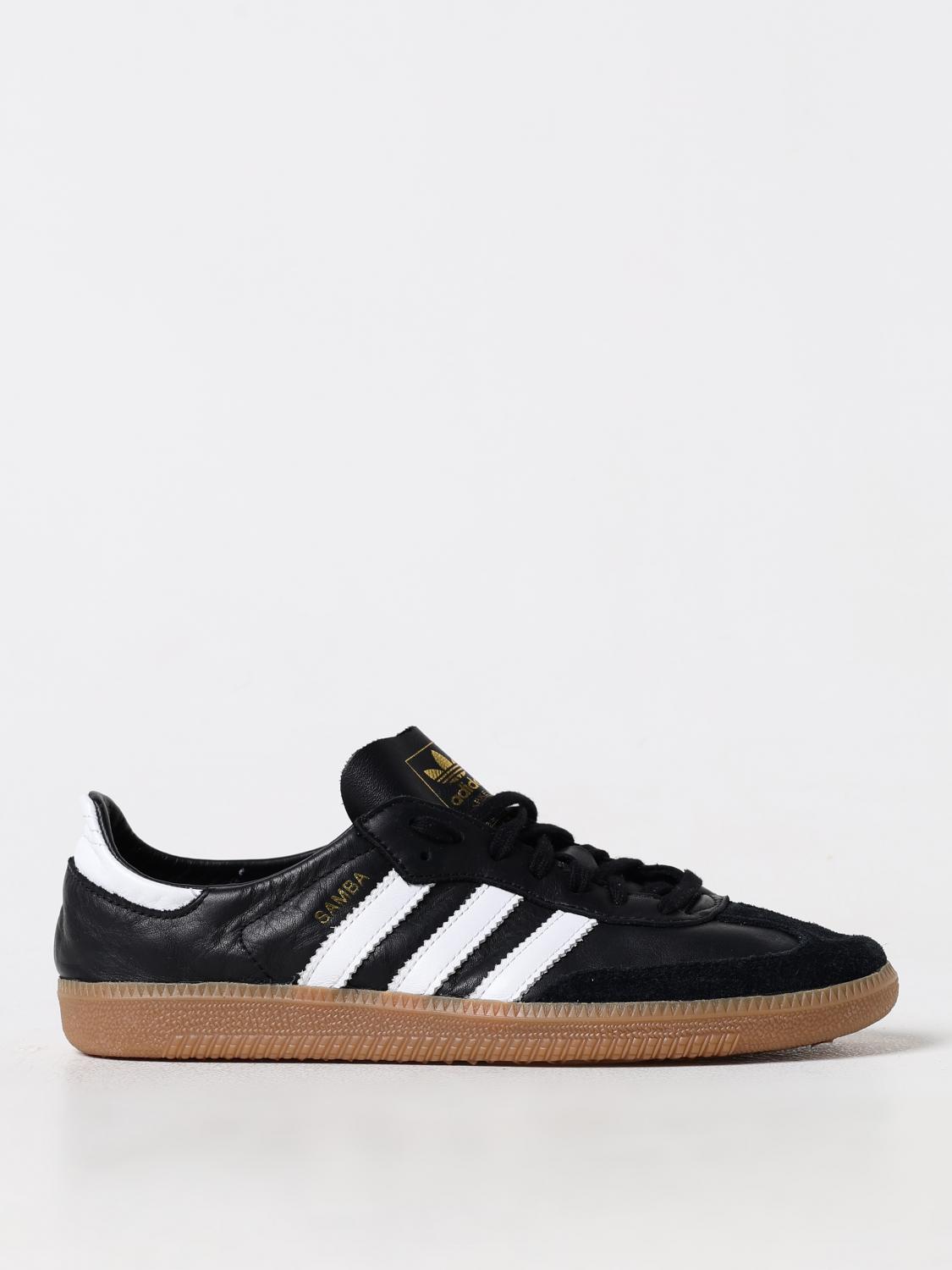 Adidas Originals Samba Decon Sneakers In Black Leather In Black