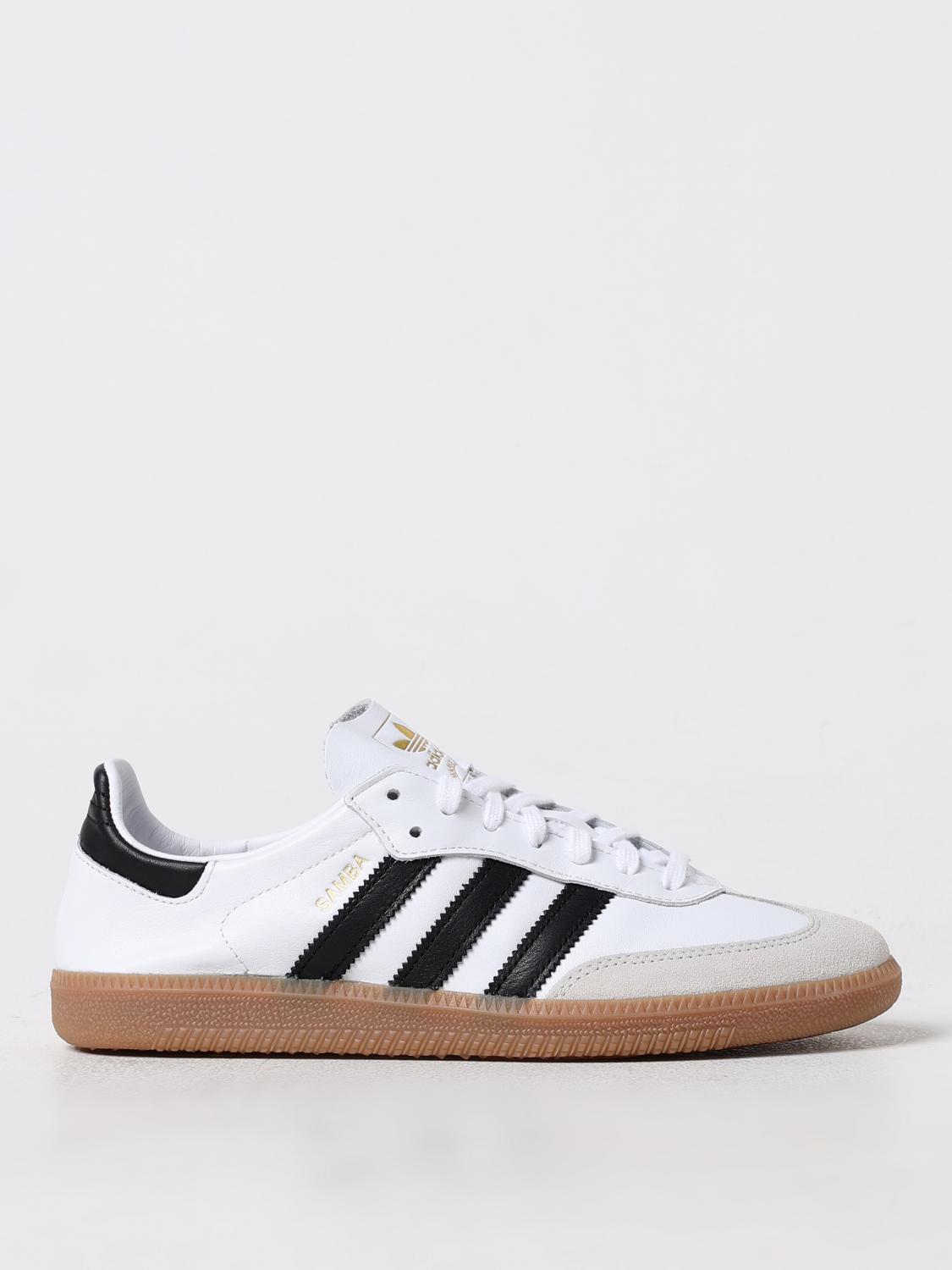 Adidas Originals Adidas Men's White Core Black Gold Me Sambae Suede And Leather Low-top Trainers In White