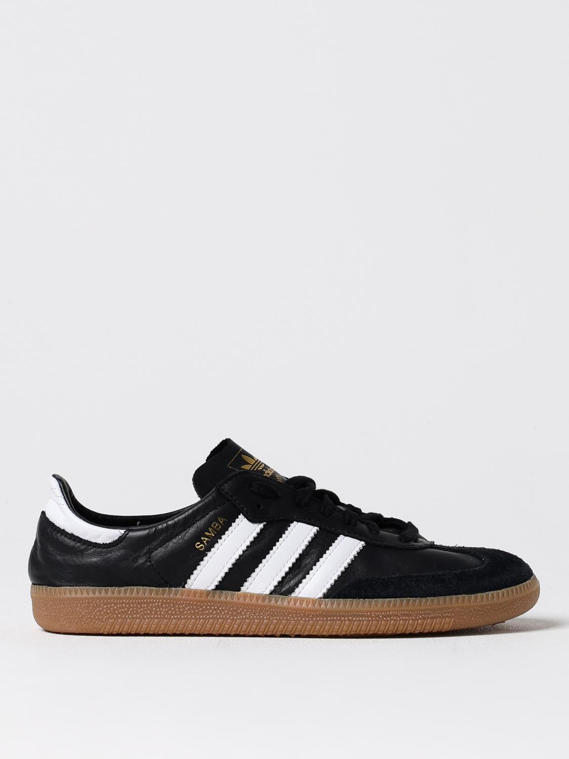 Adidas Originals Samba Decon Sneakers In Black Leather In Black