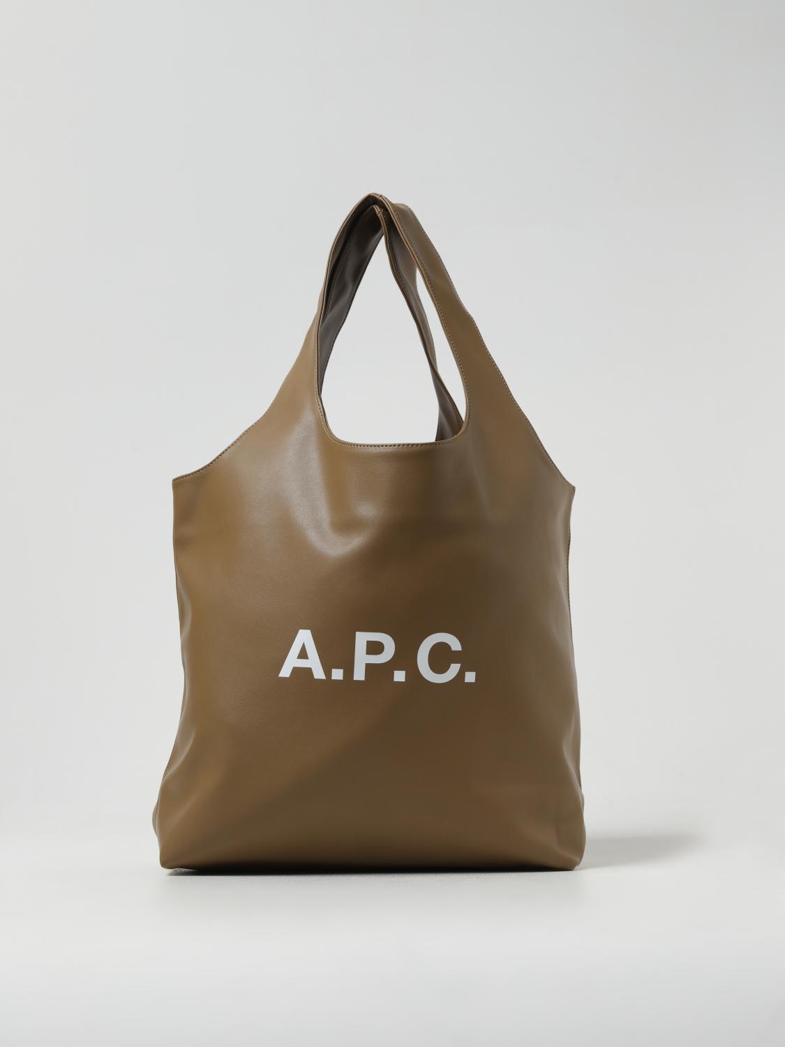 Shop Apc Tote Bags A.p.c. Woman Color Green