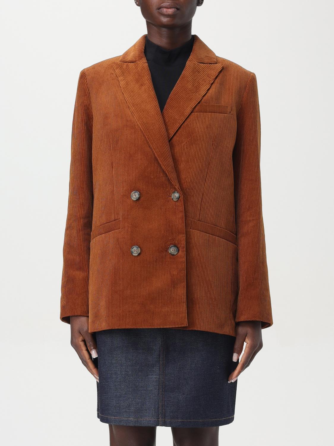 Shop Apc Blazer A.p.c. Woman Color Rust In Rostbraun