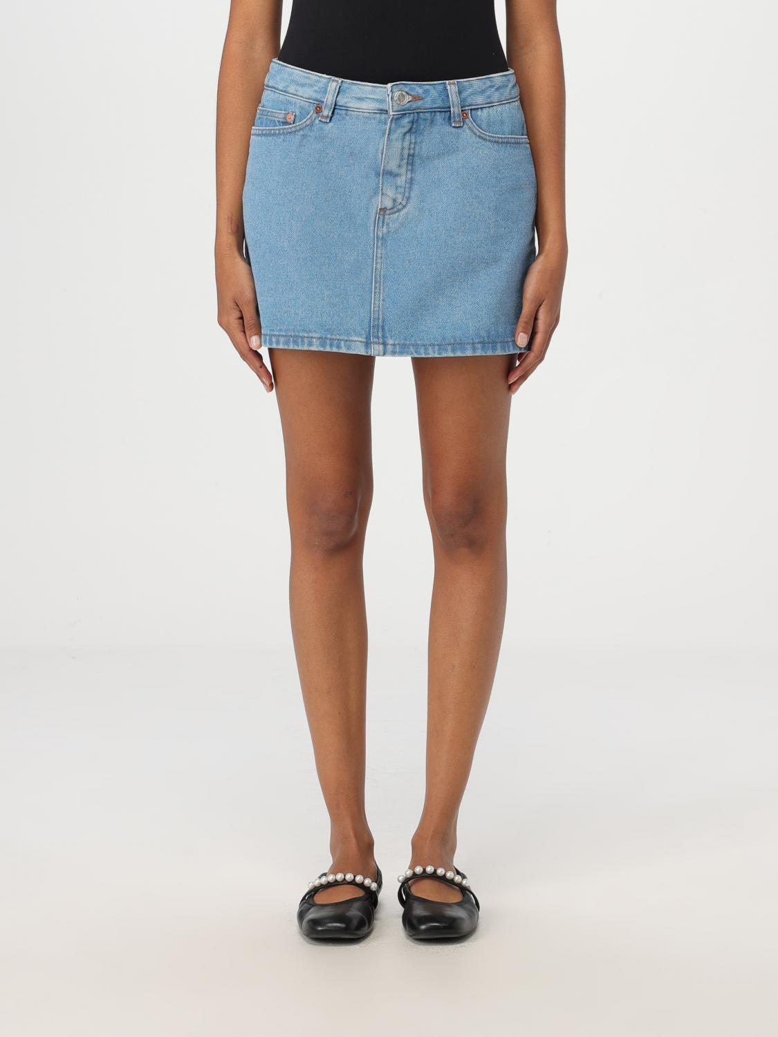 Apc Skirt A.p.c. Woman Color Denim In Denim