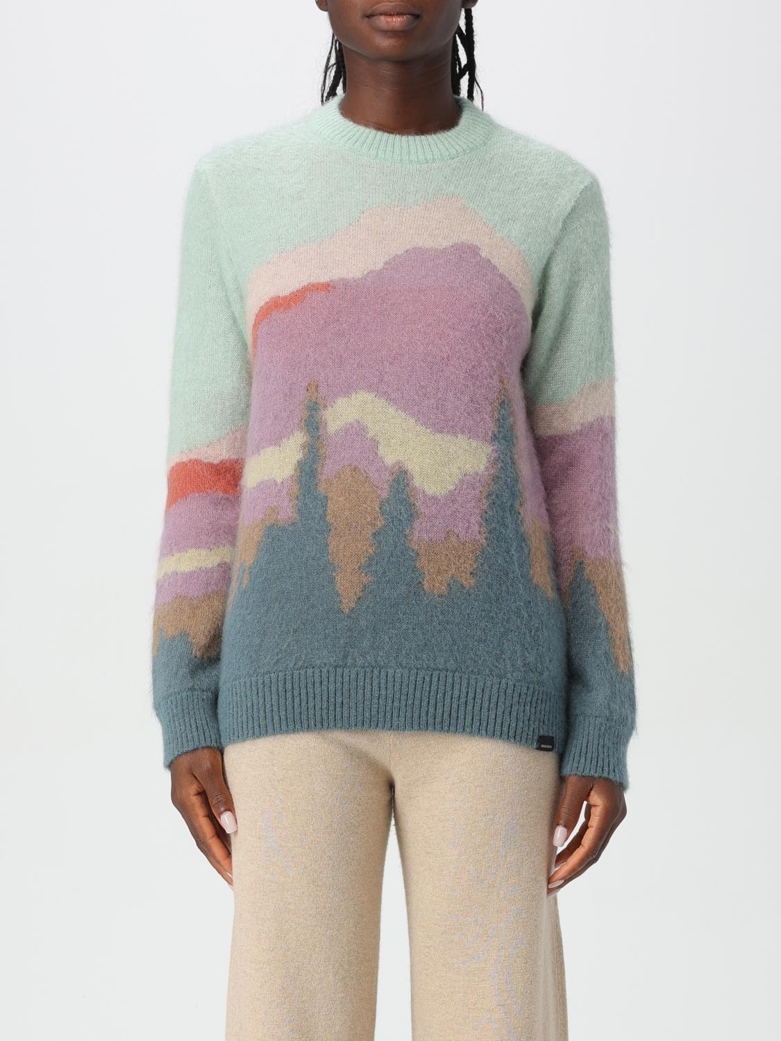 Shop Woolrich Sweater  Woman Color Multicolor