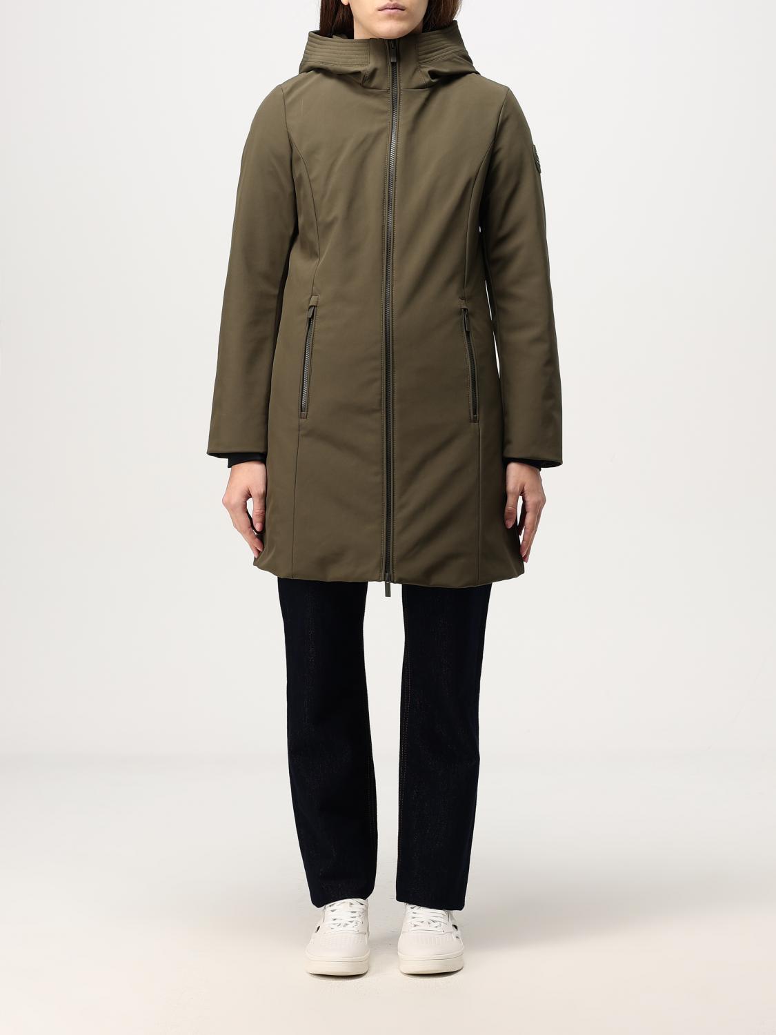 Shop Woolrich Jacket  Woman Color Green In Grün