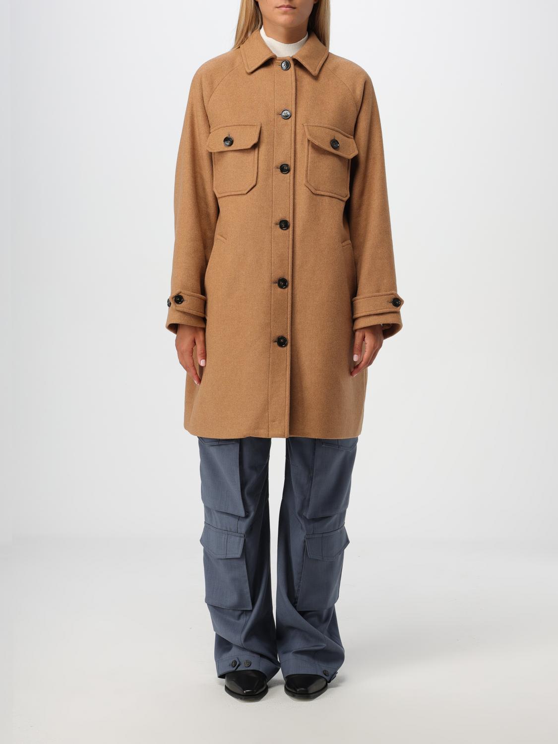 Shop Woolrich Coat  Woman Color Camel