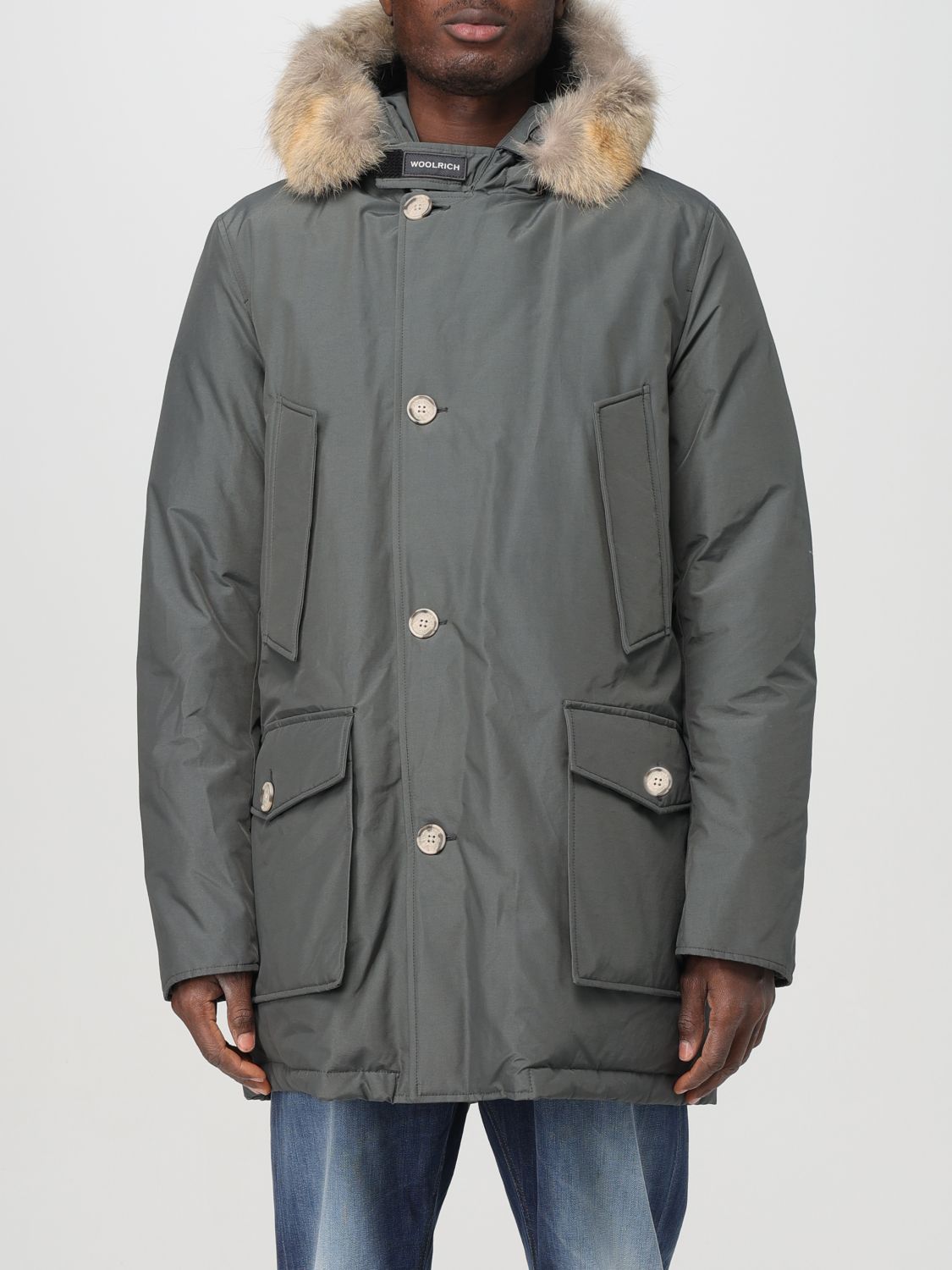 Shop Woolrich Jacket  Men Color Grey In Grau