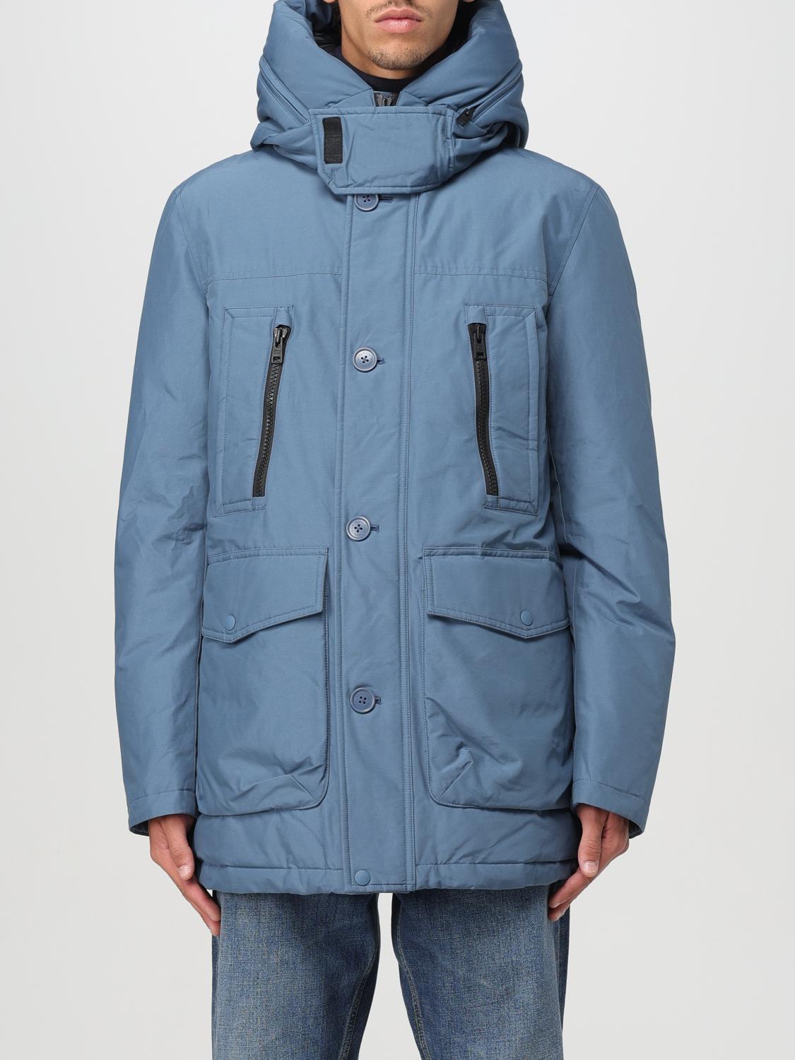 Shop Woolrich Jacket  Men Color Blue 1 In Blau 1