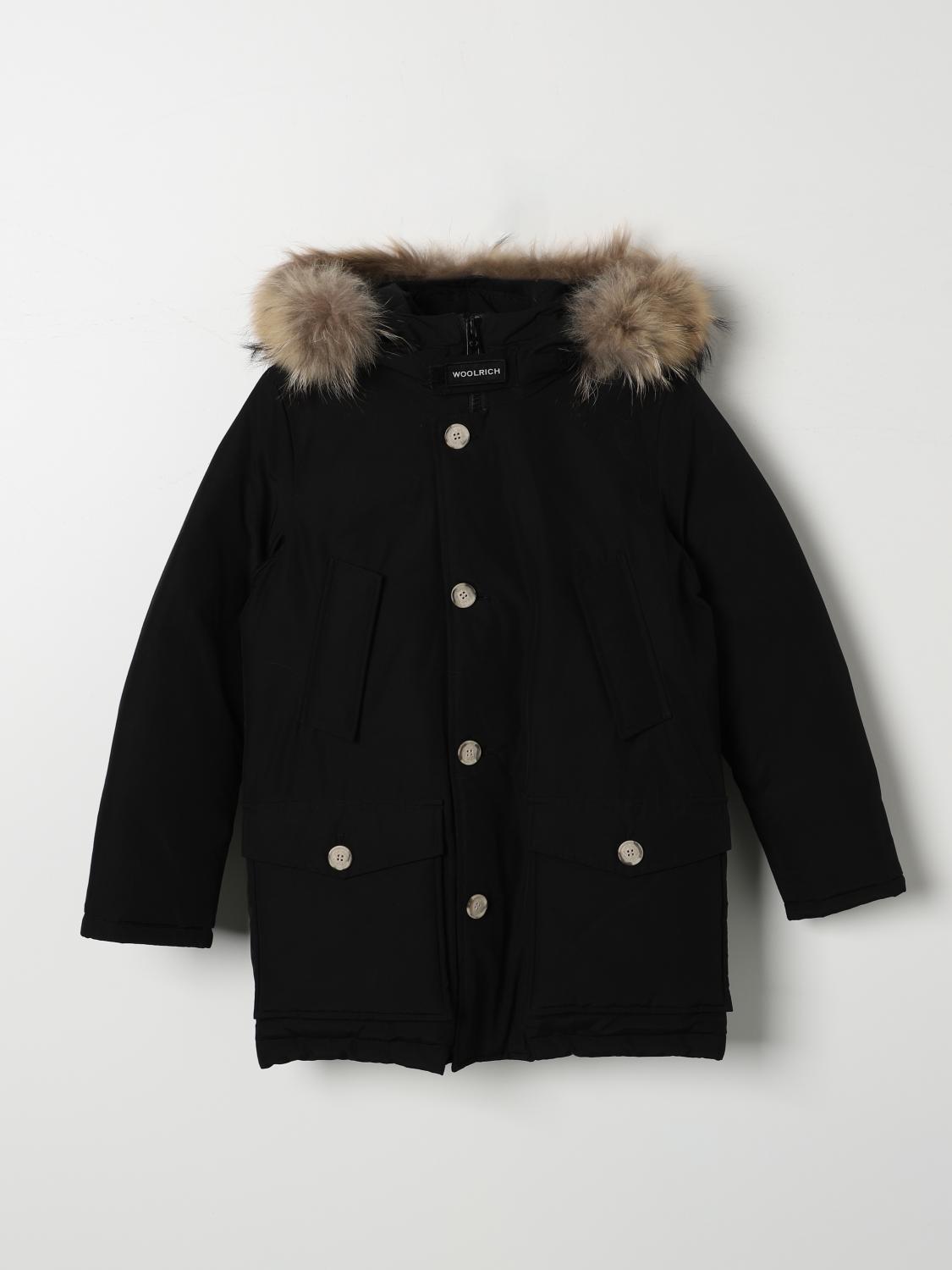 Shop Woolrich Jacket  Kids Color Black In Schwarz