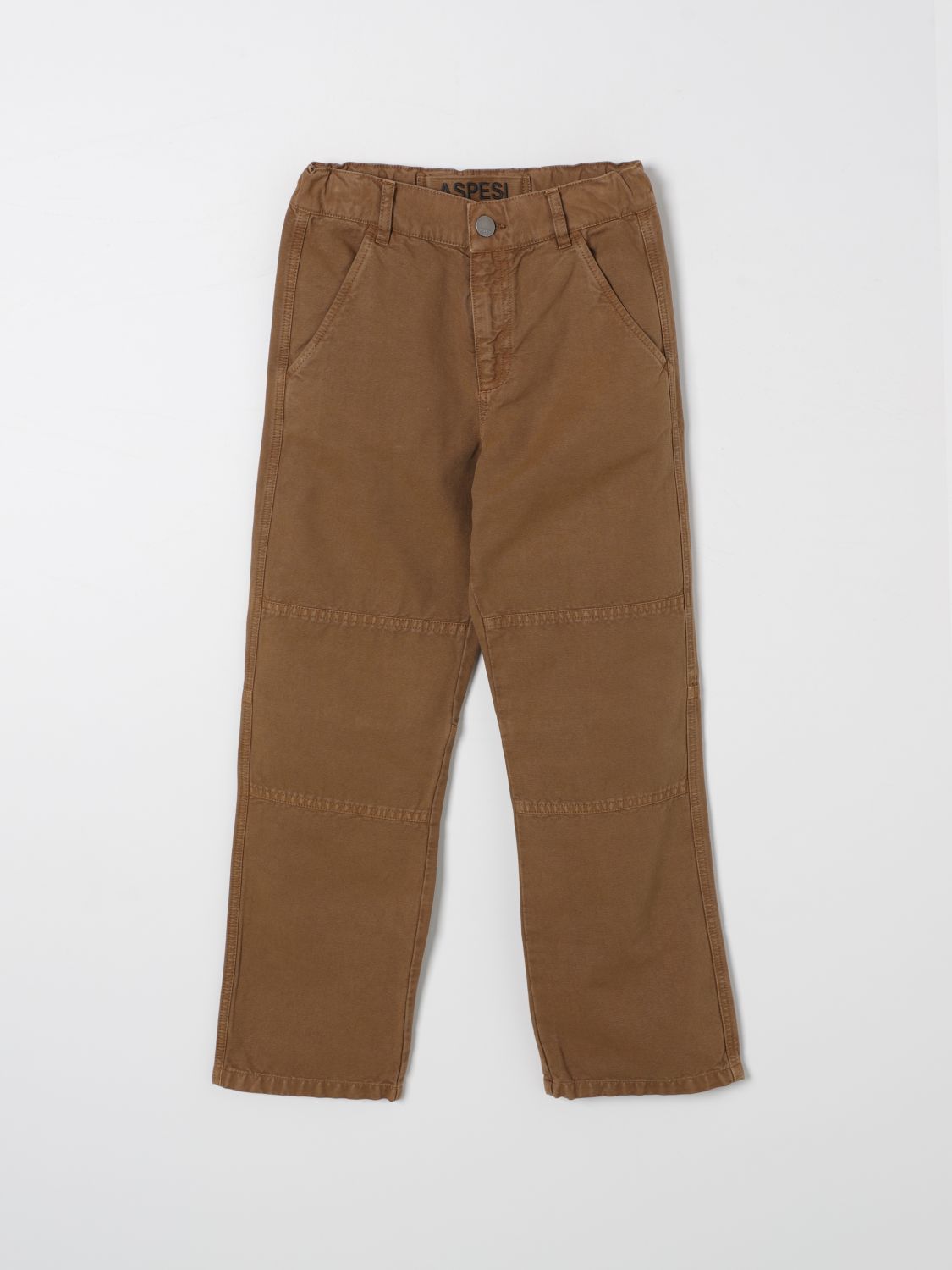 Shop Aspesi Pants  Kids Color Beige