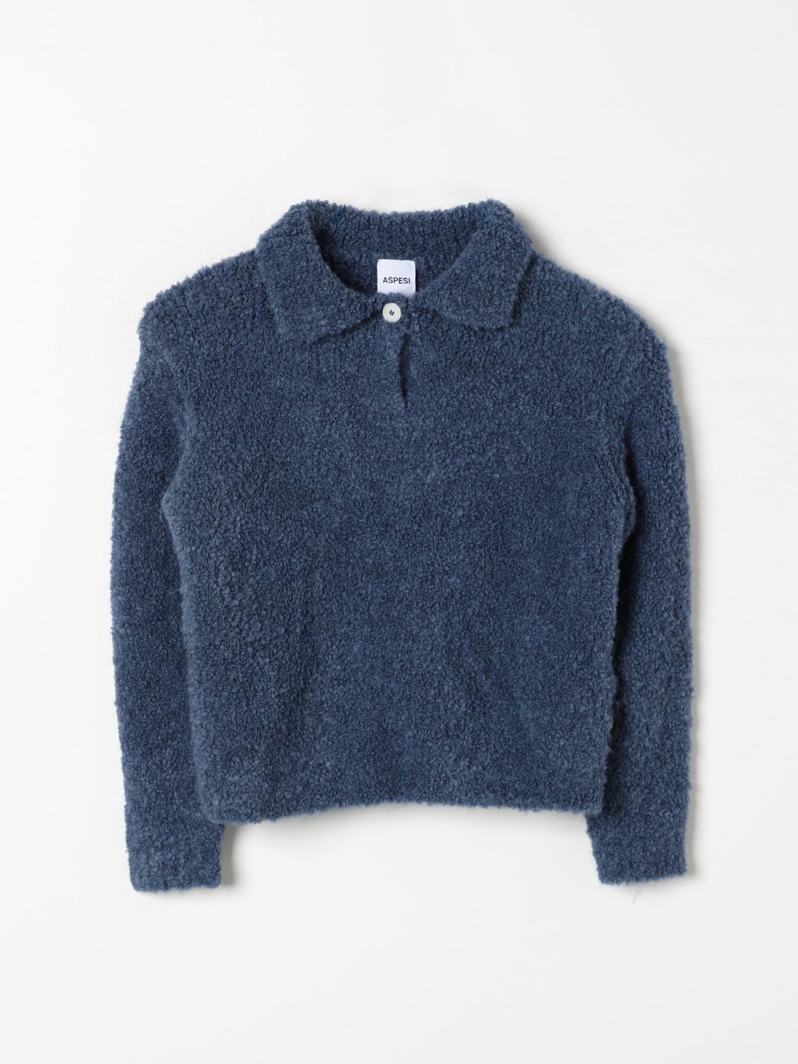 Shop Aspesi Sweater  Kids Color Blue In Blau