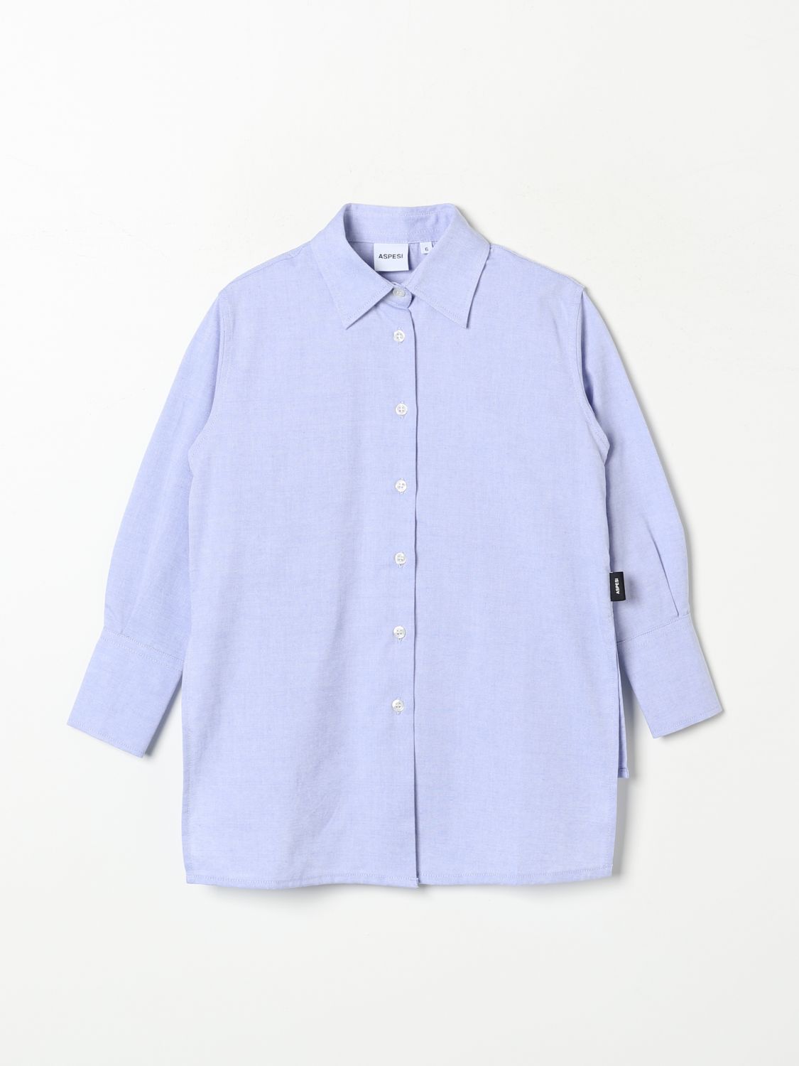 Shop Aspesi Shirt  Kids Color Blue In Blau